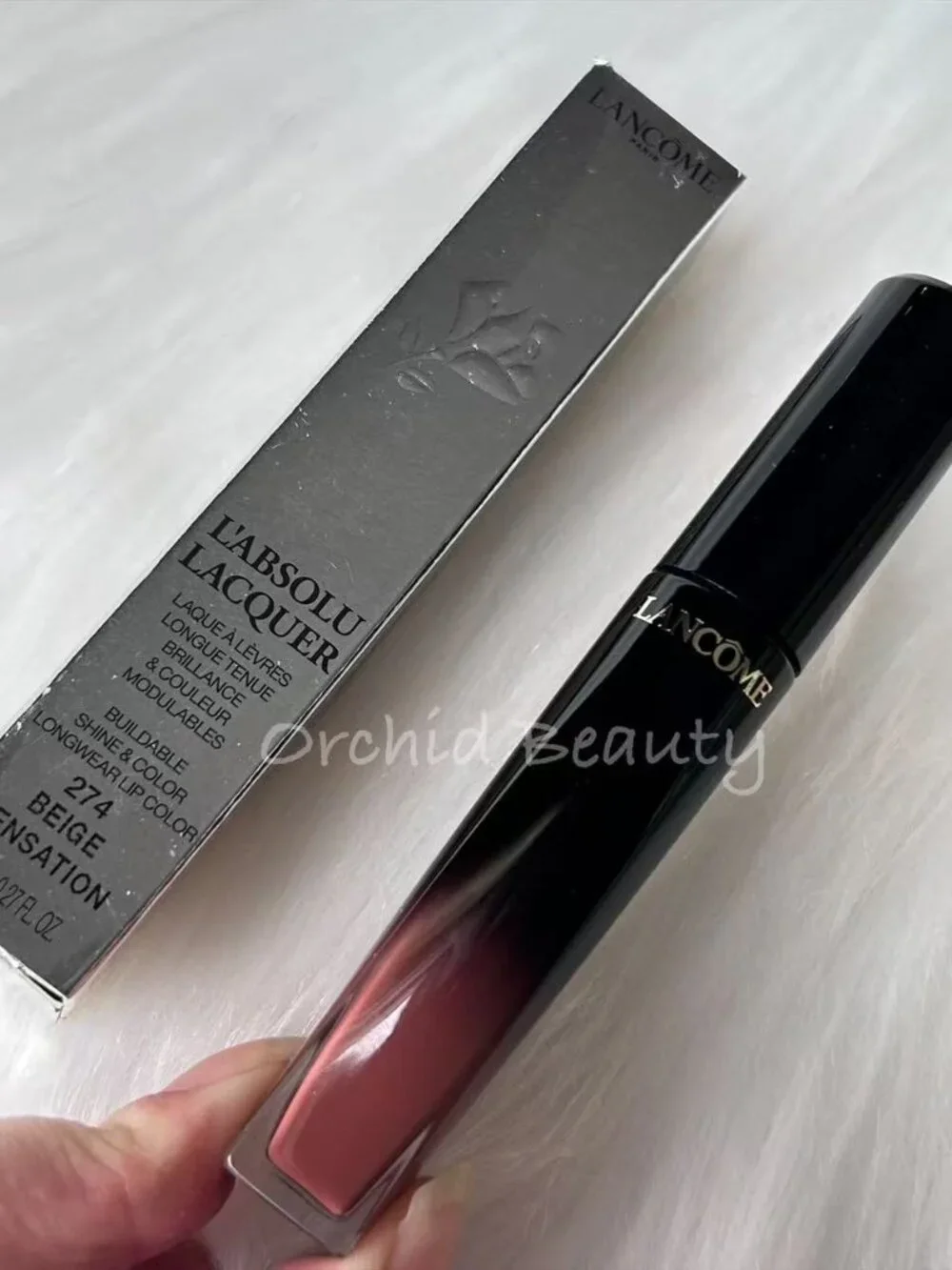 Lancome l'absolu Longwear Lip Lacquer~274 Beige Sensation~Full Size~New In Box